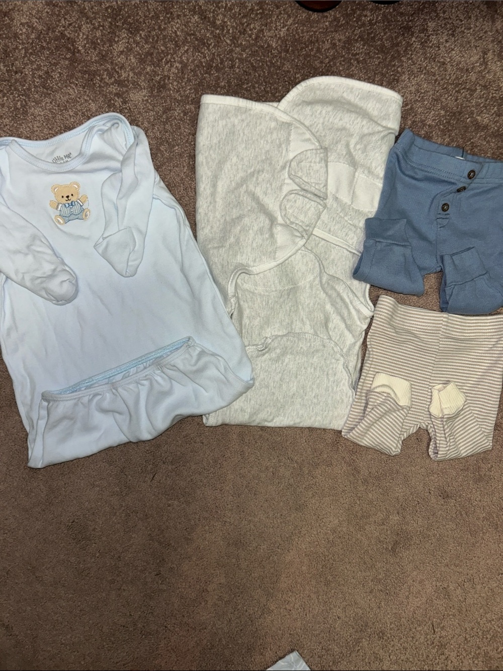 0-3 month clothing and pajama bundle